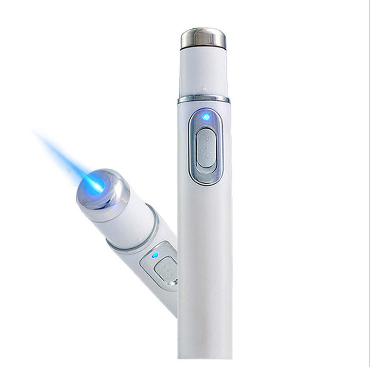 Acne Laser Pen Wrinkle Removal Machine Portable Durable Blue Light Therapy Massage Relax Soft Scar Dark Circles Remover Device