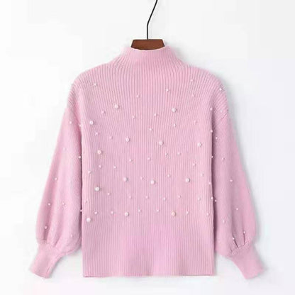 Solid color knitted sweater