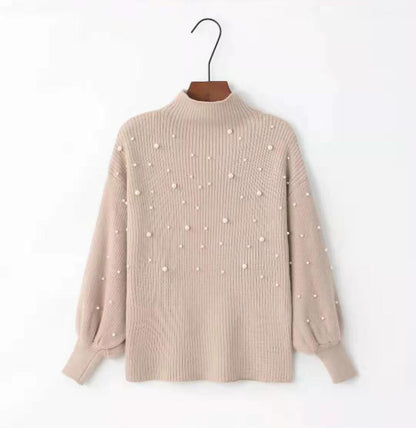 Solid color knitted sweater